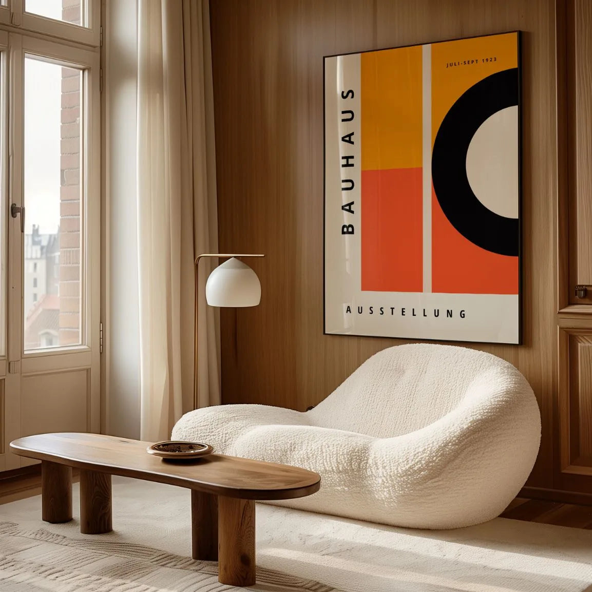 Bauhaus Geometric Color Abstraction Poster