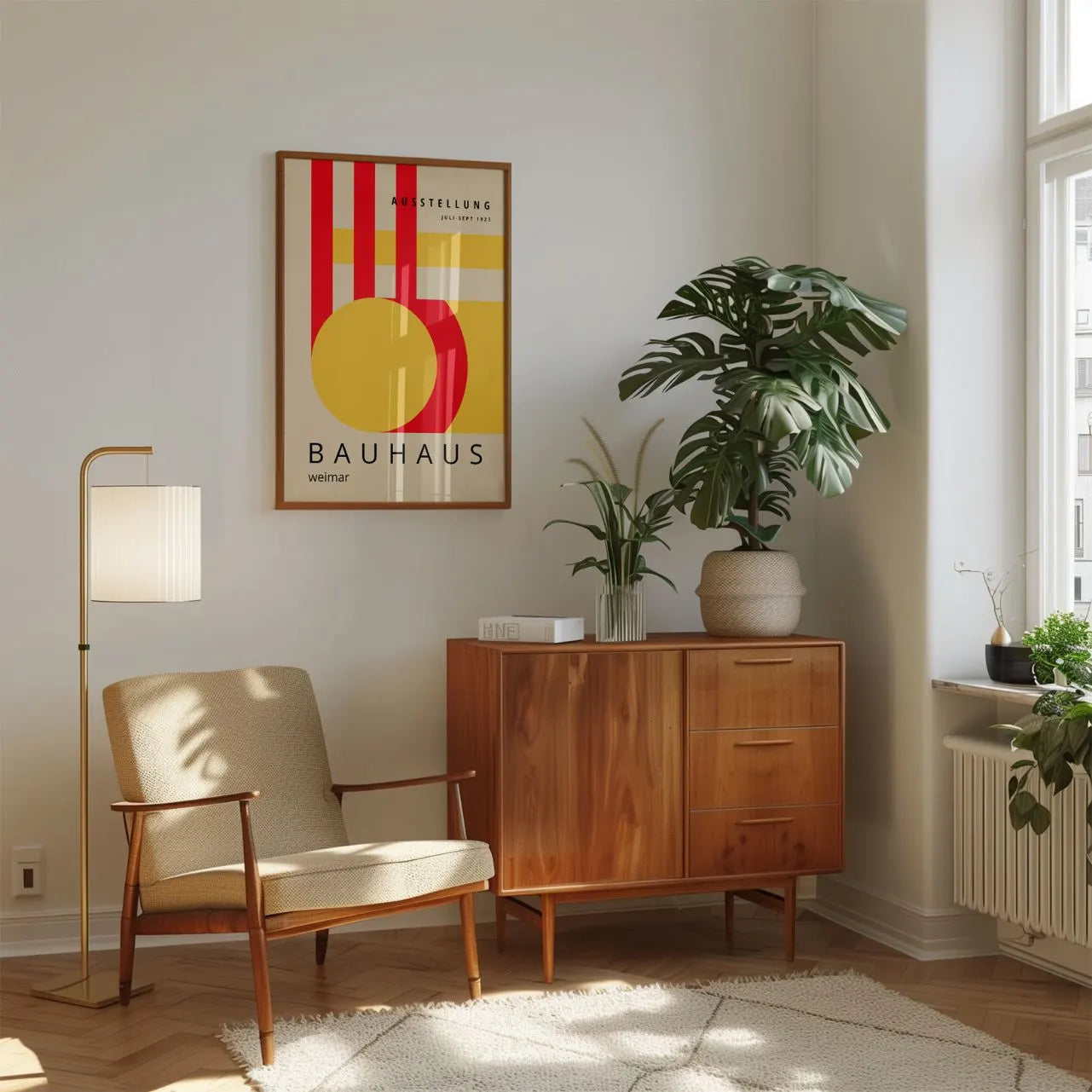 Bauhaus Red & Yellow Energy Poster