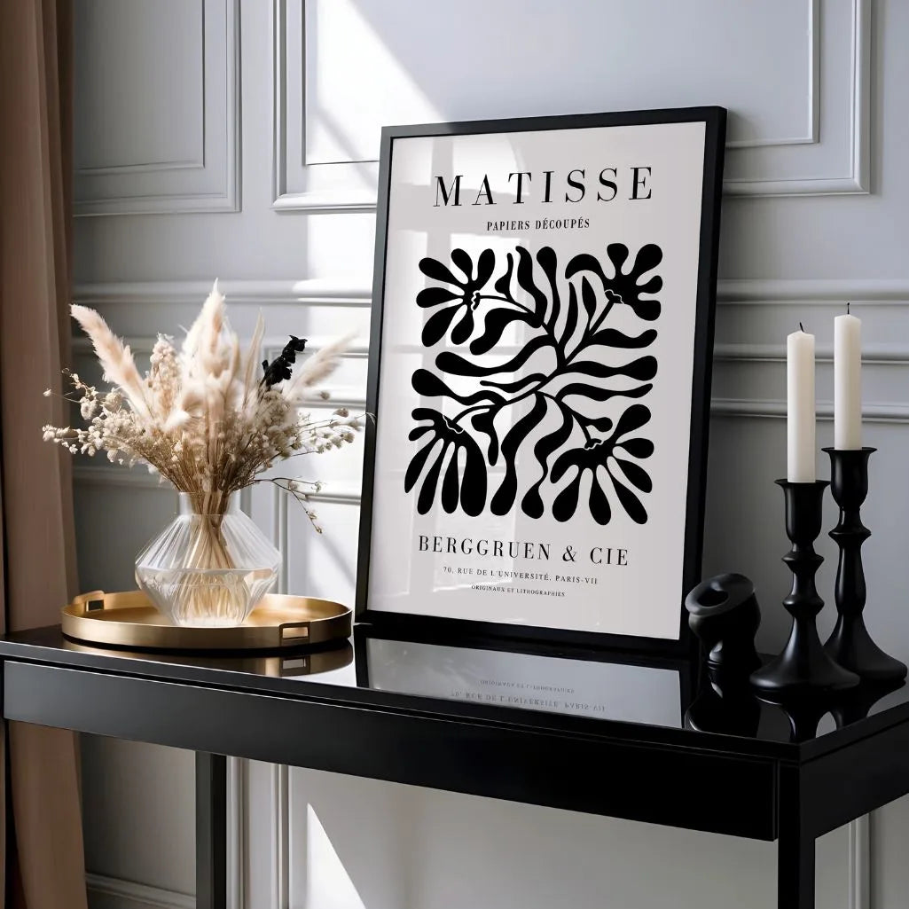 Henri Matisse Black Floral Poster