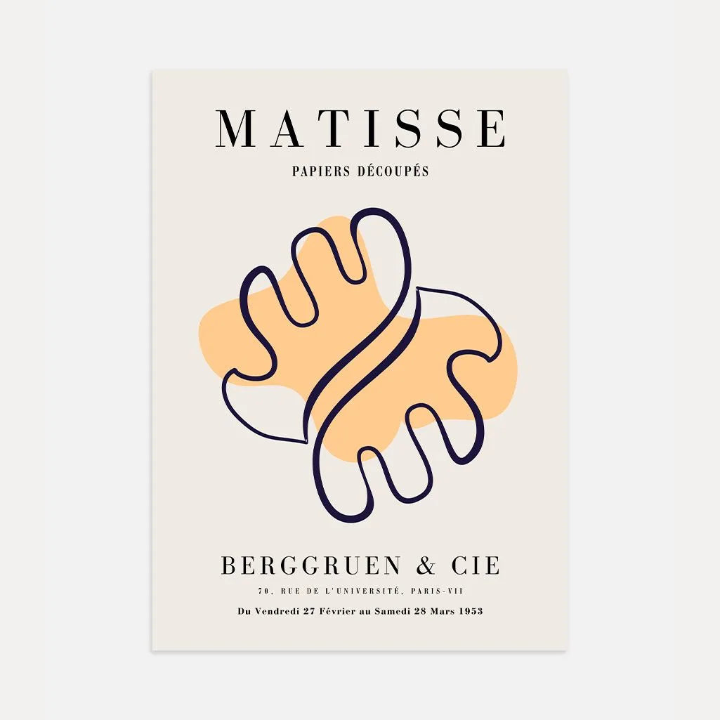 Henri Matisse Orange Abstract Form Poster