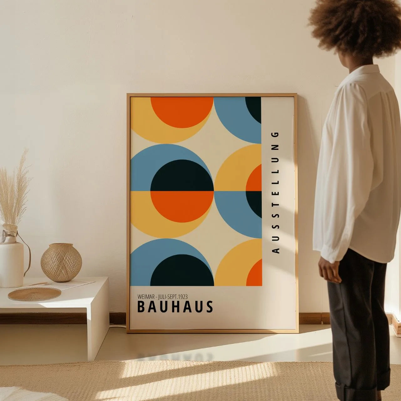 Bauhaus Retro Color Forms Poster