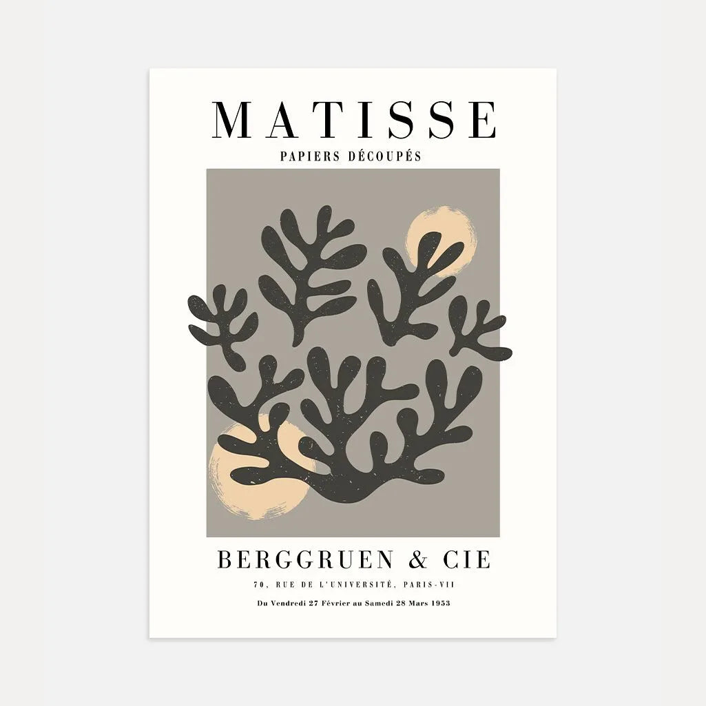 Henri Matisse Grey Corals Poster