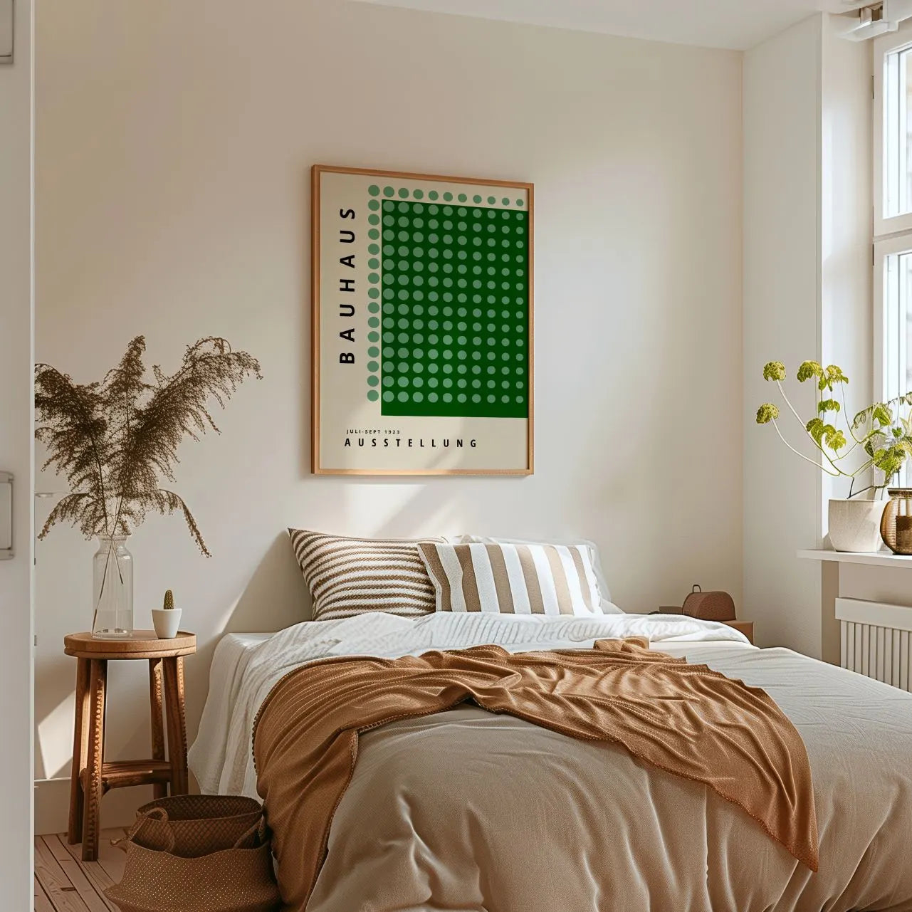 Bauhaus Green Circle Symmetry Poster