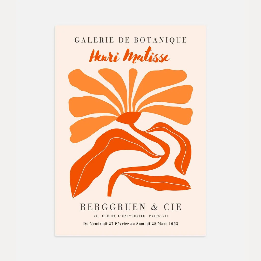 Matisse Orange Flower Poster