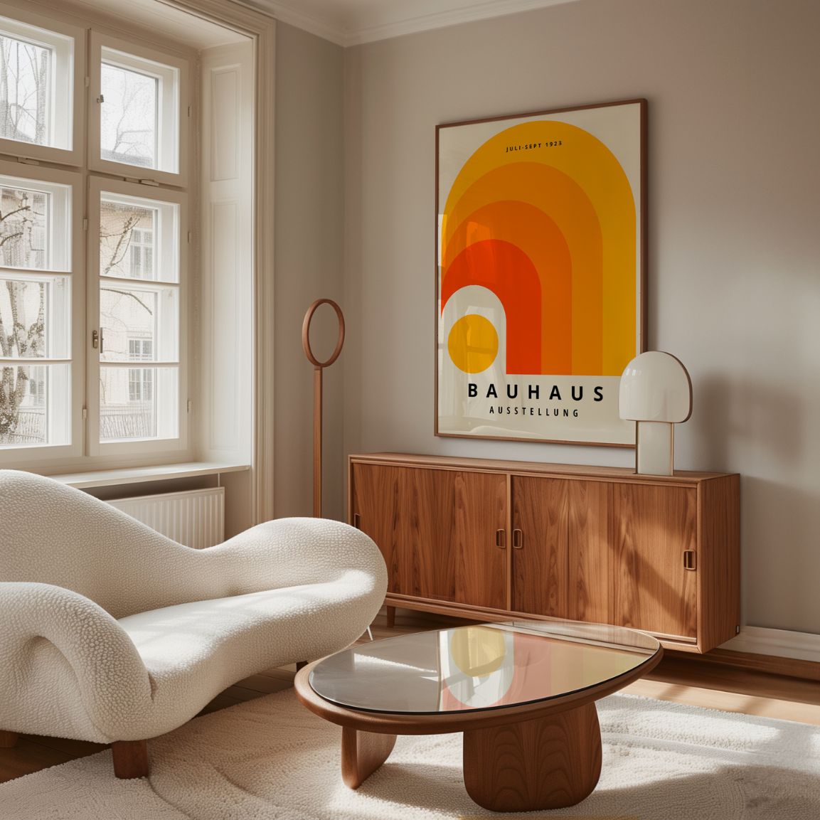 Bauhaus Orange Rainbow Poster