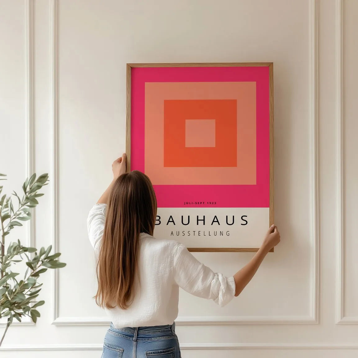 Bauhaus Orange Pulse Poster