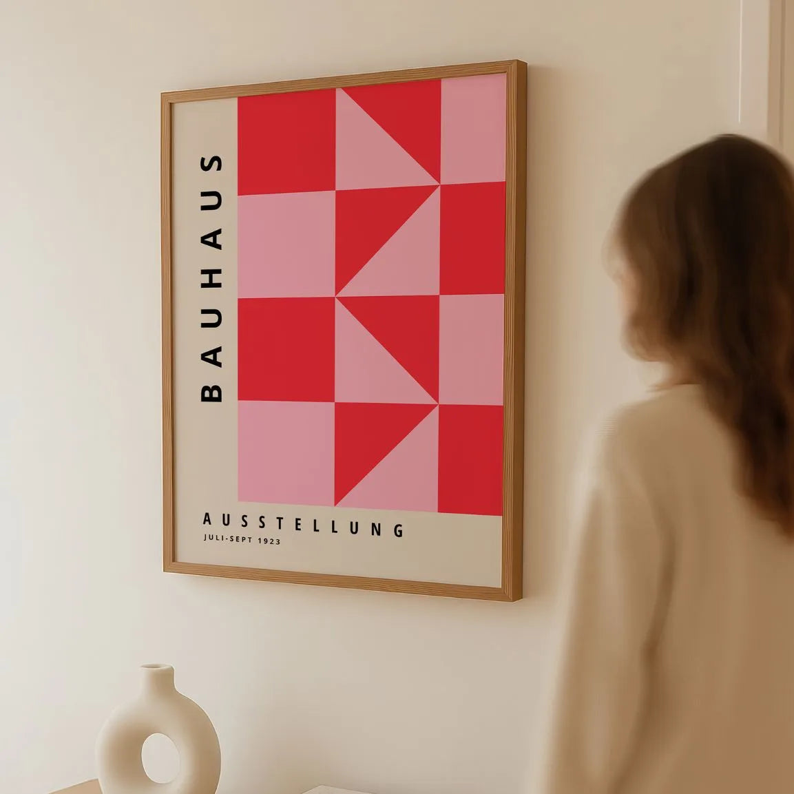 Bauhaus Red Triangle Layout Poster