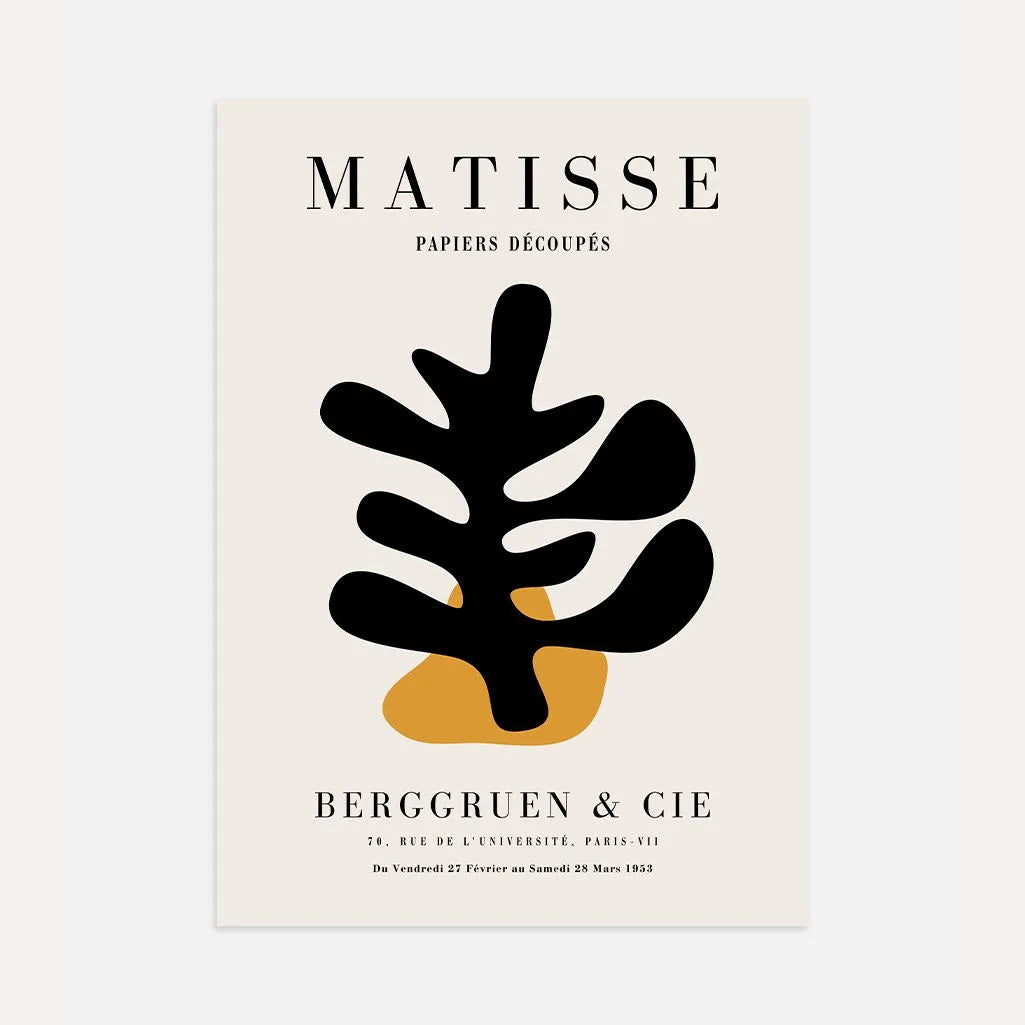 Henri Matisse Black & Gold Motif Poster