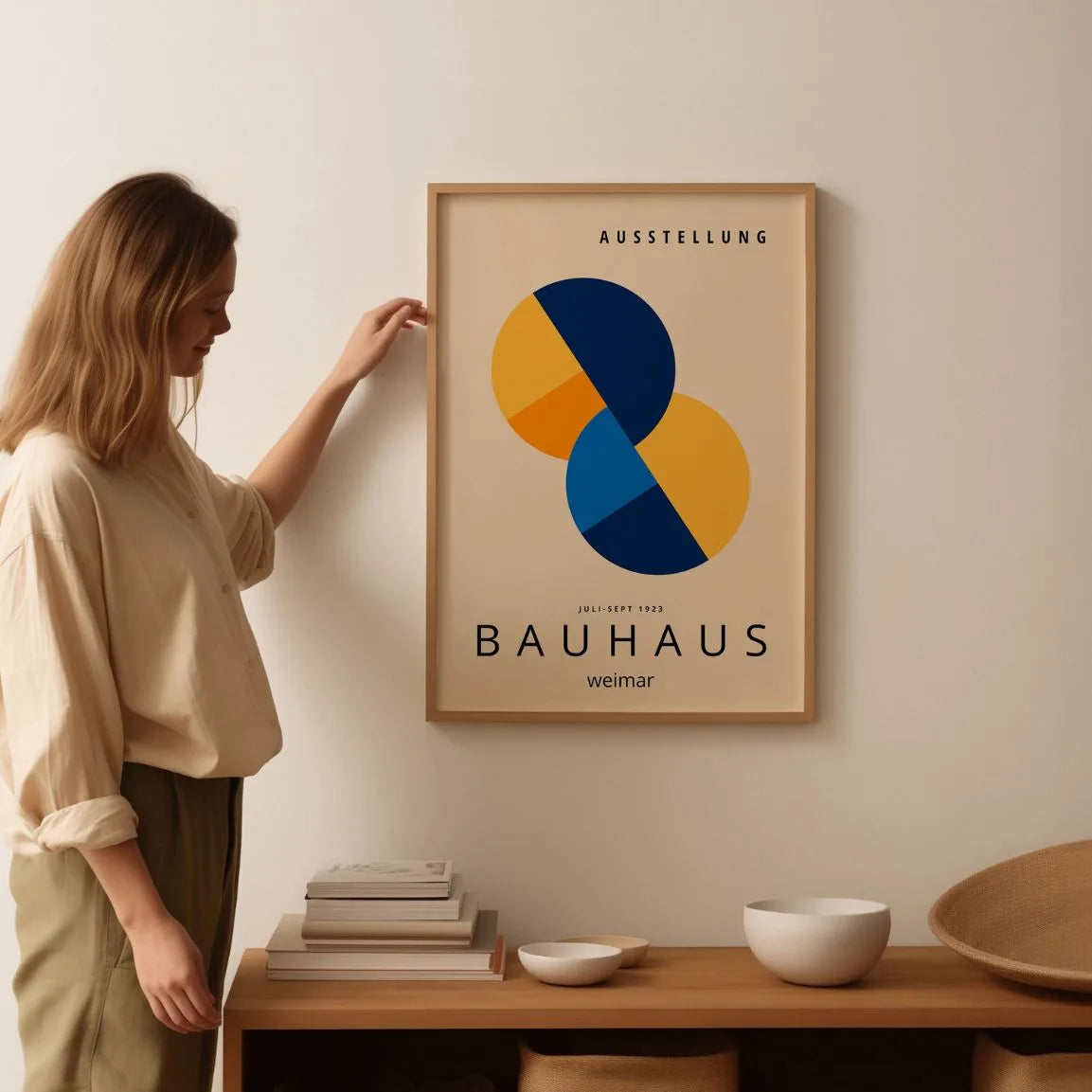 Bauhaus Overlapping Forms Poster