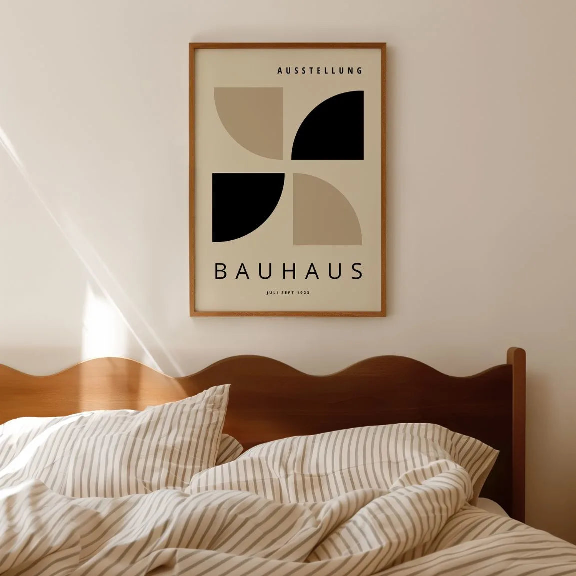 Bauhaus Black & Beige Symmetry Poster