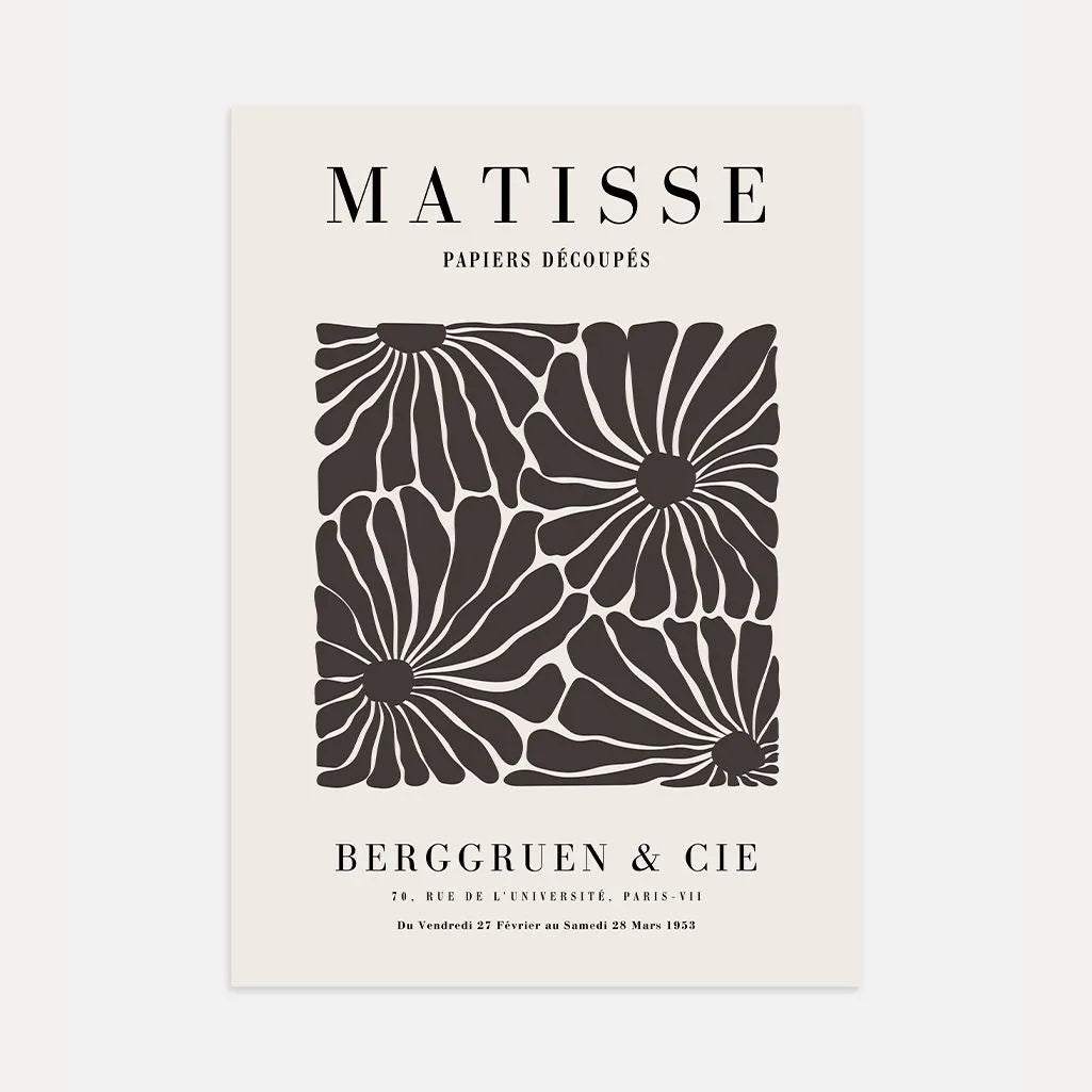 Henri Matisse Brun Fleurs Poster