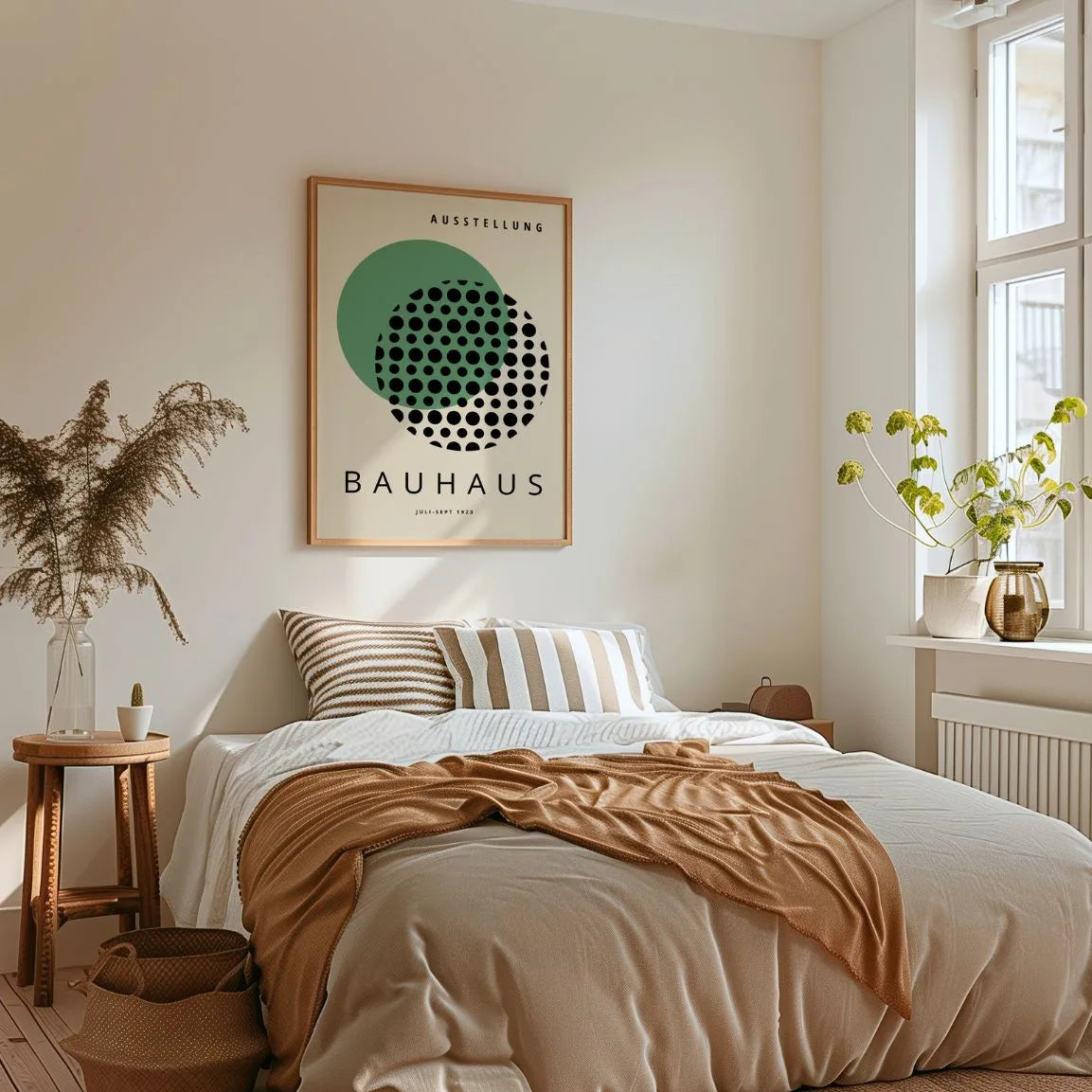 Bauhaus Green Circle Optic Rhythm Poster