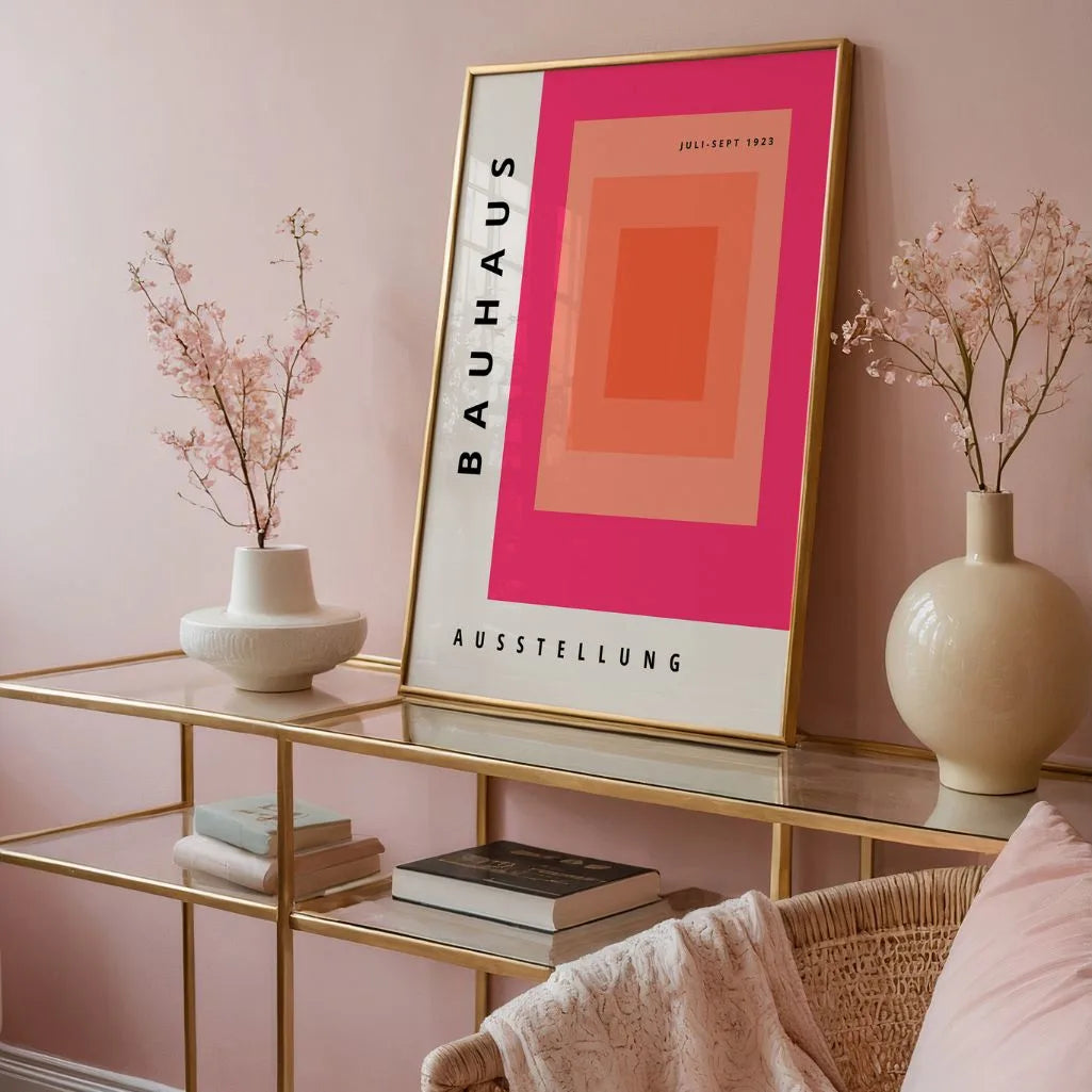 Bauhaus Pink Gradient Poster