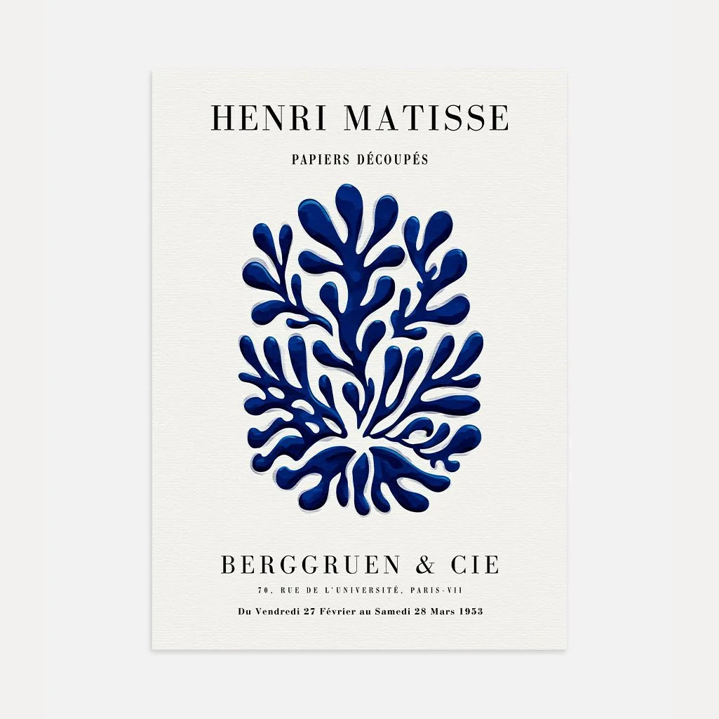 Matisse Blue Form Poster