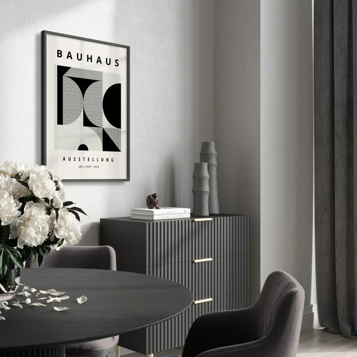Bauhaus Black Forms Poster