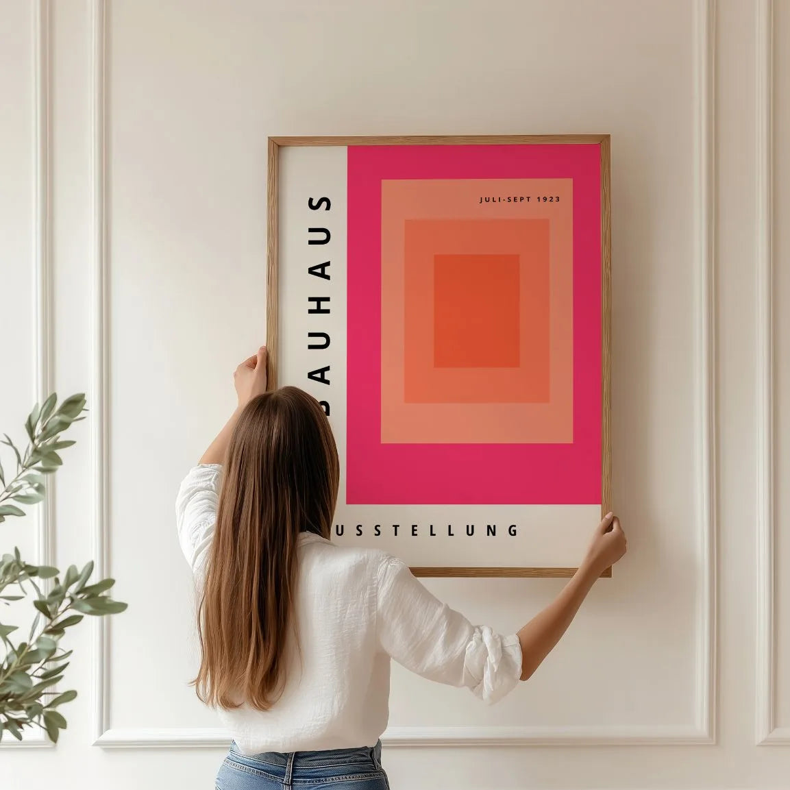 Bauhaus Pink Gradient Poster