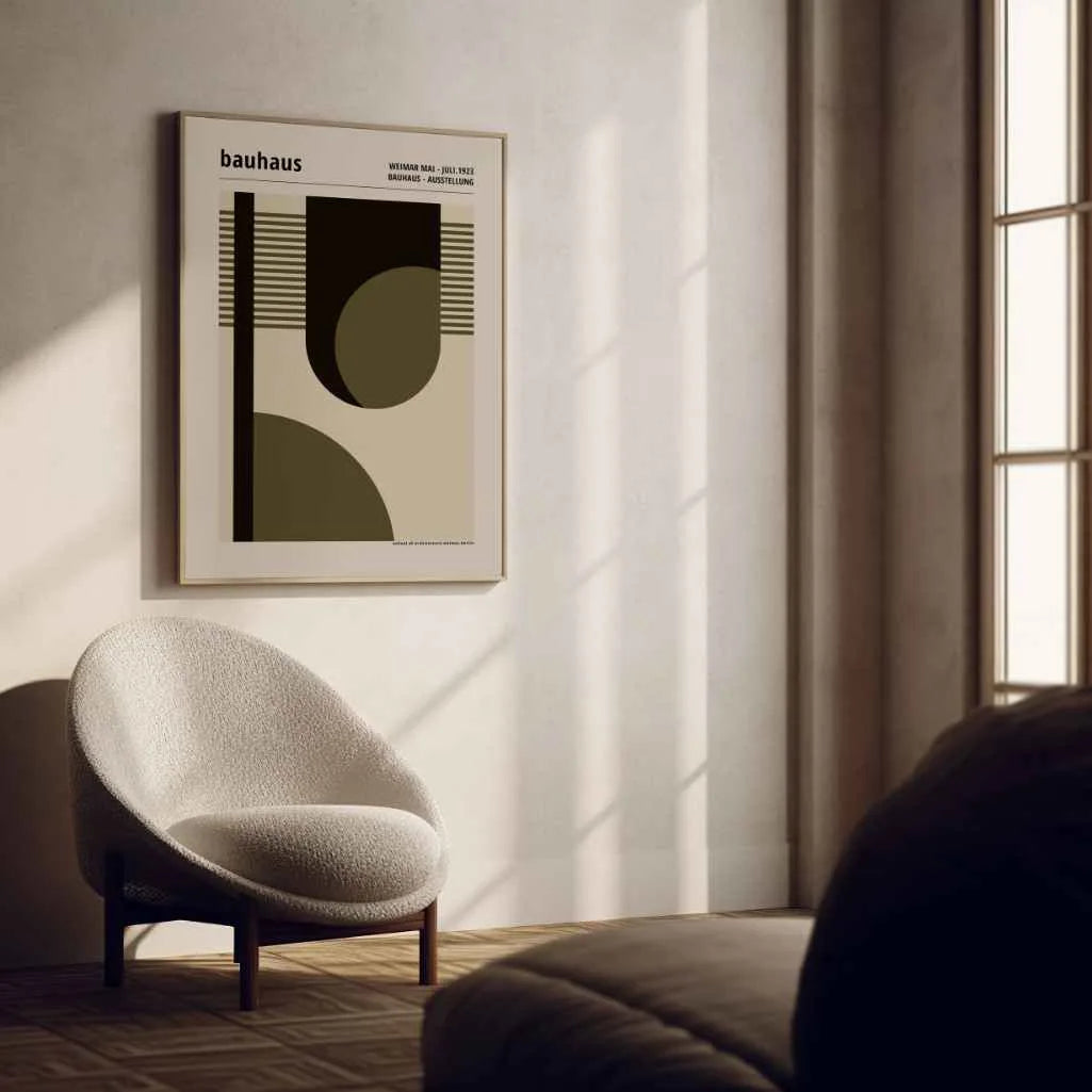 Bauhaus Geometric Form Rhythm Poster