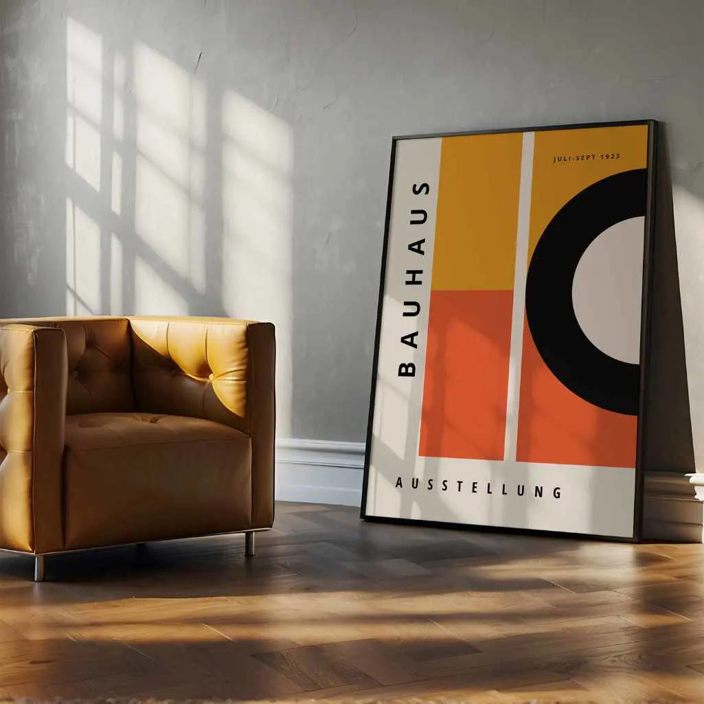 Bauhaus Geometric Color Abstraction Poster