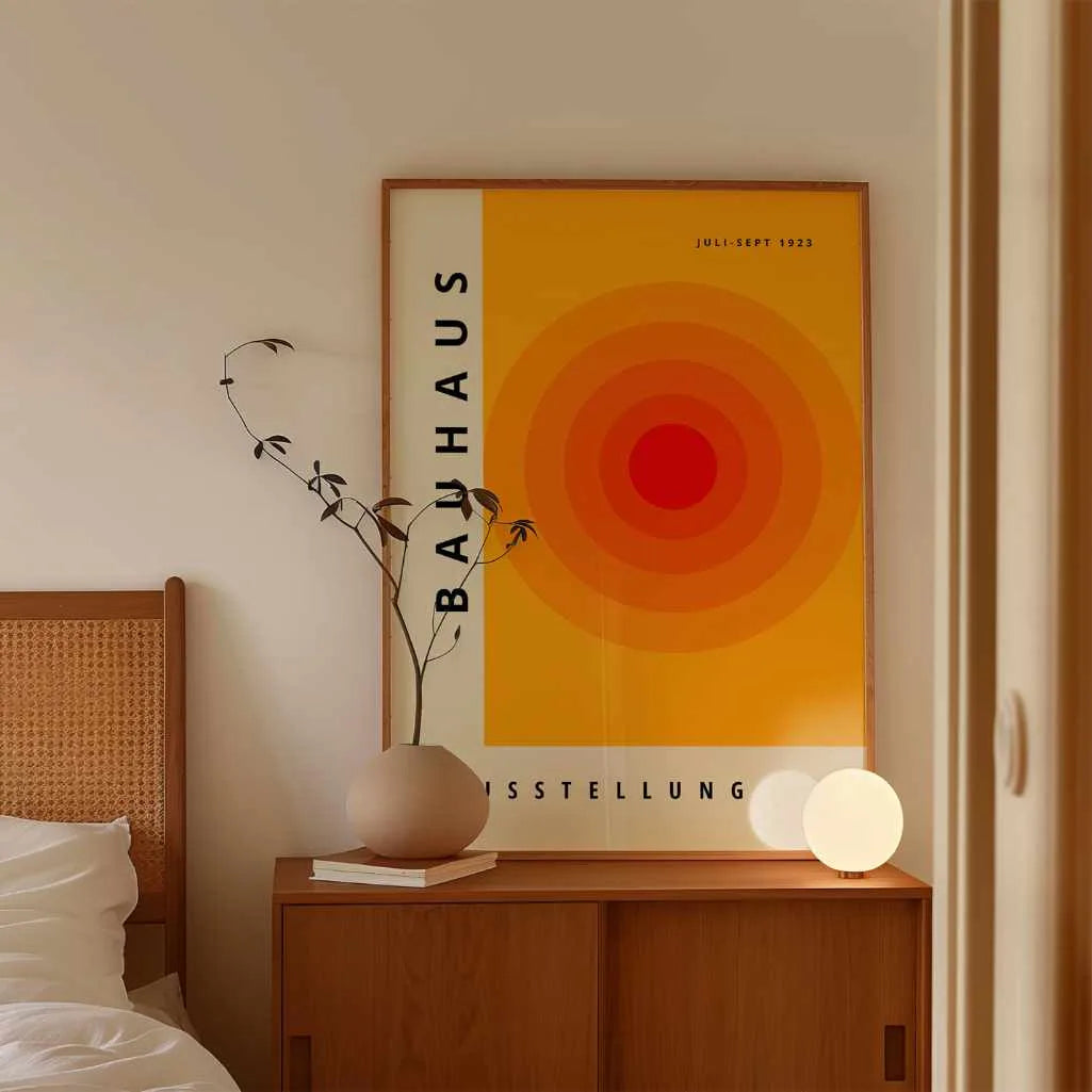 Bauhaus Orange Circle Poster