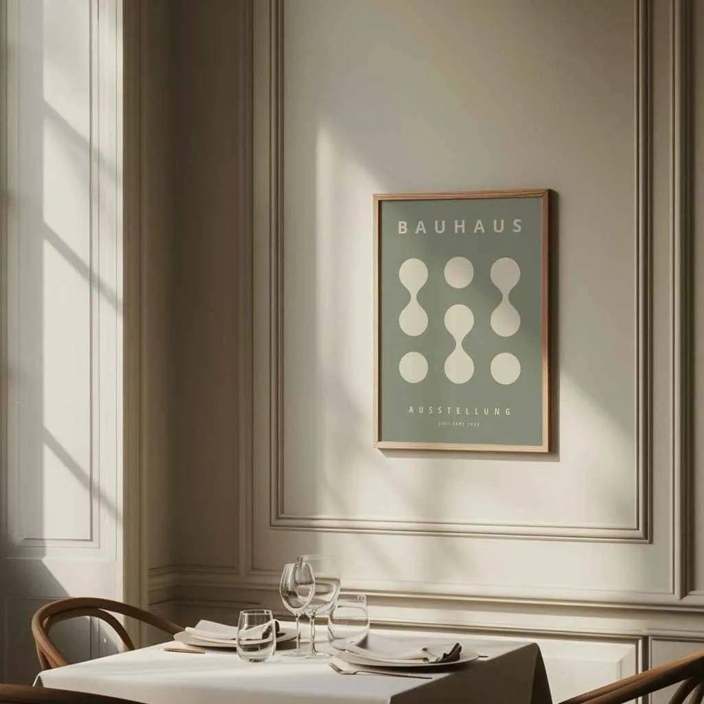 Bauhaus Sage Green Poster