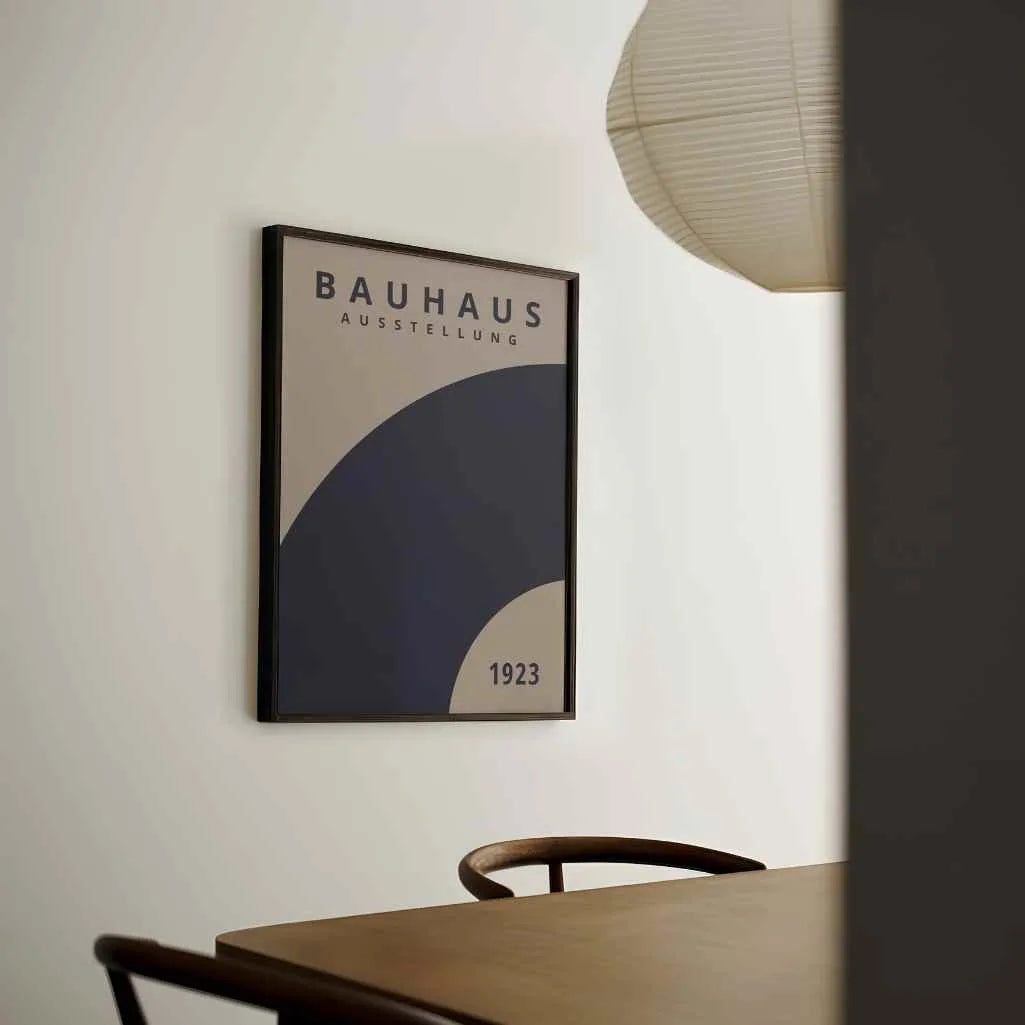 Bauhaus Blue Rotation Poster