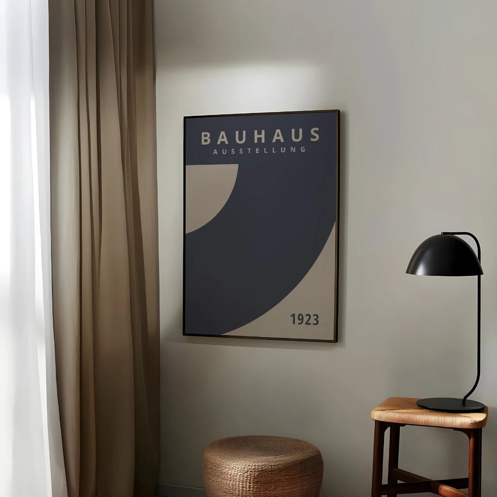 Bauhaus Blue Splash Poster
