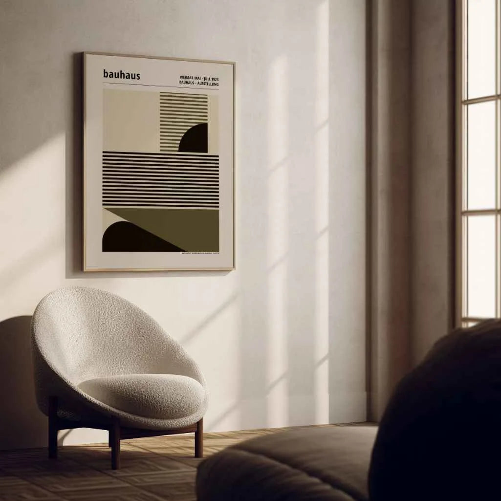 Bauhaus Geometric Lines & Forms Poster