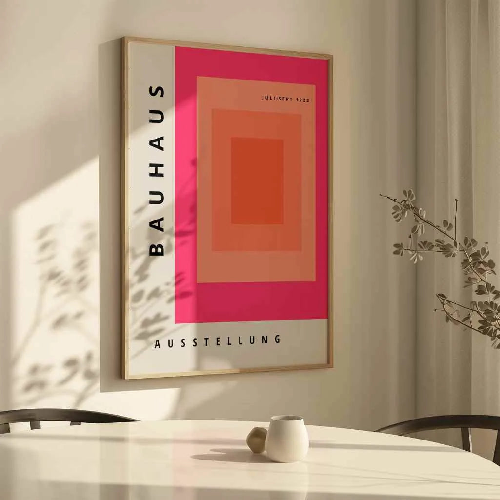 Bauhaus Pink Gradient Poster