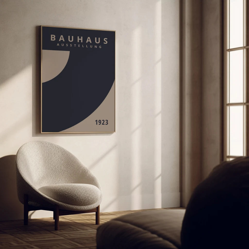 Bauhaus Blue Splash Poster
