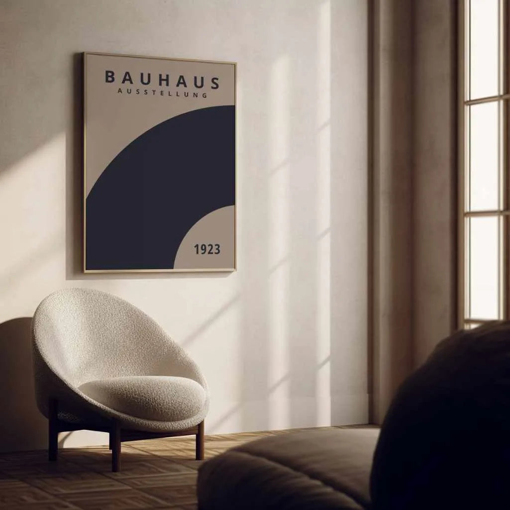 Bauhaus Blue Rotation Poster
