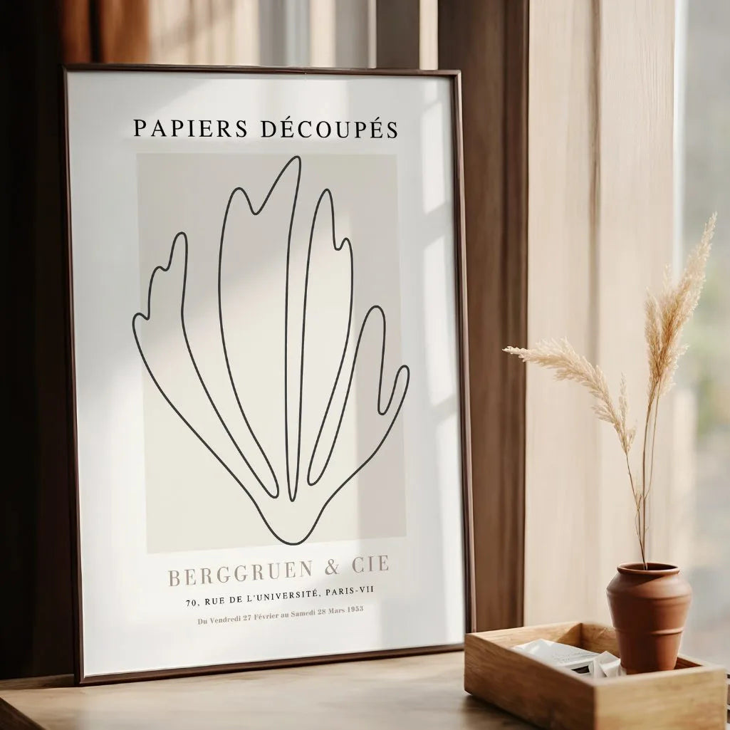 Henri Matisse Minimal Coral Line Poster