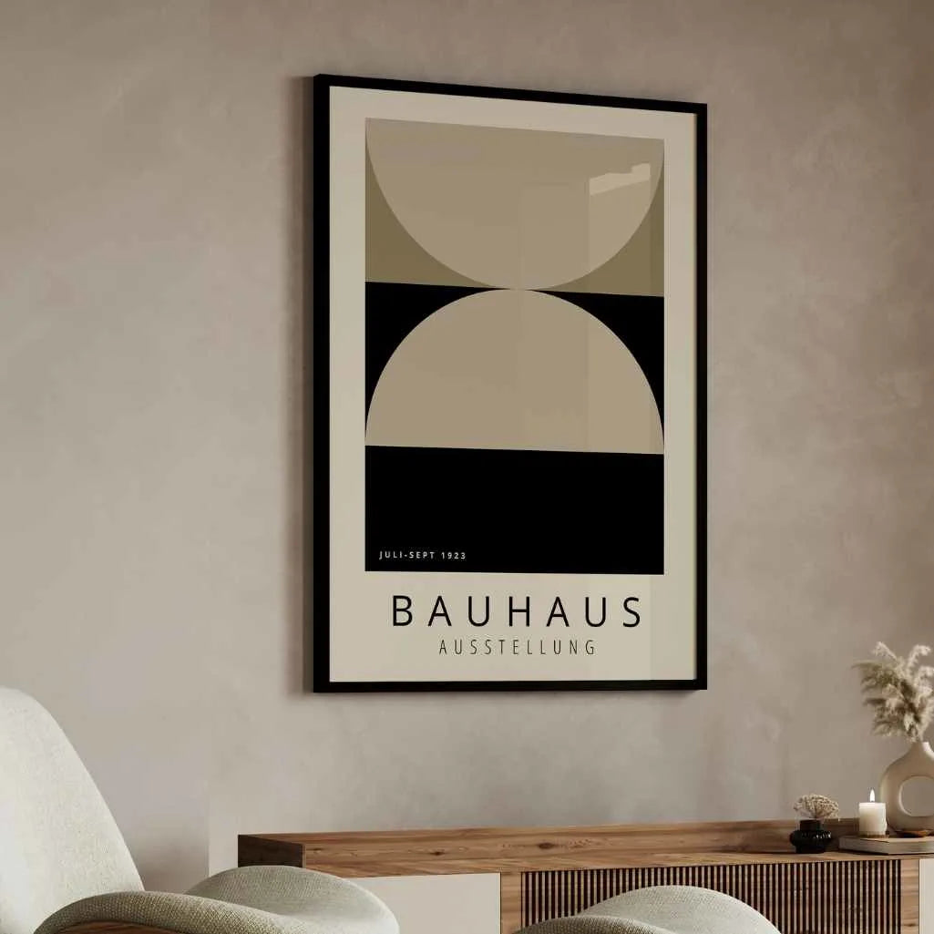 Bauhaus Beige Balance Poster