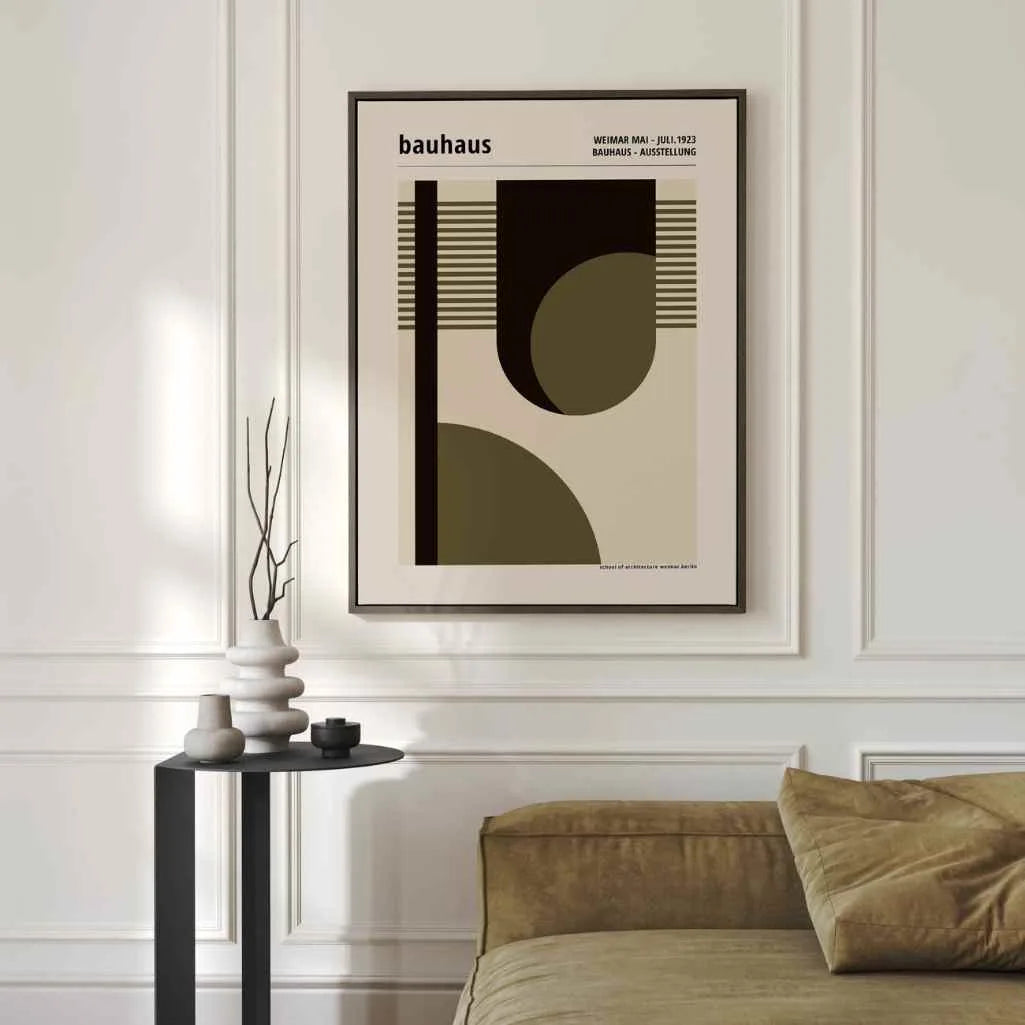 Bauhaus Geometric Form Rhythm Poster