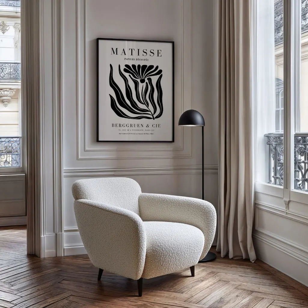 Henri Matisse Papiers Découpés Black Flower Poster