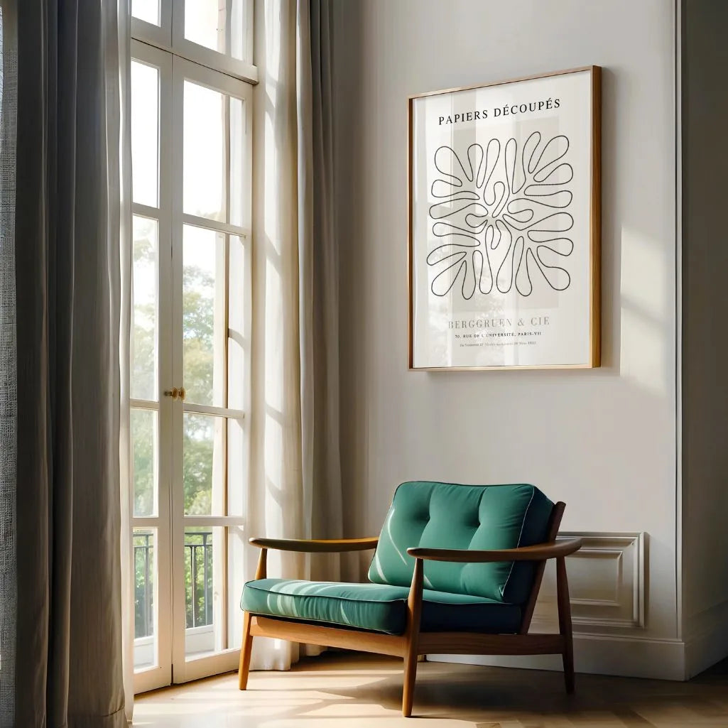 Henri Matisse Papiers Découpés Line Art Poster