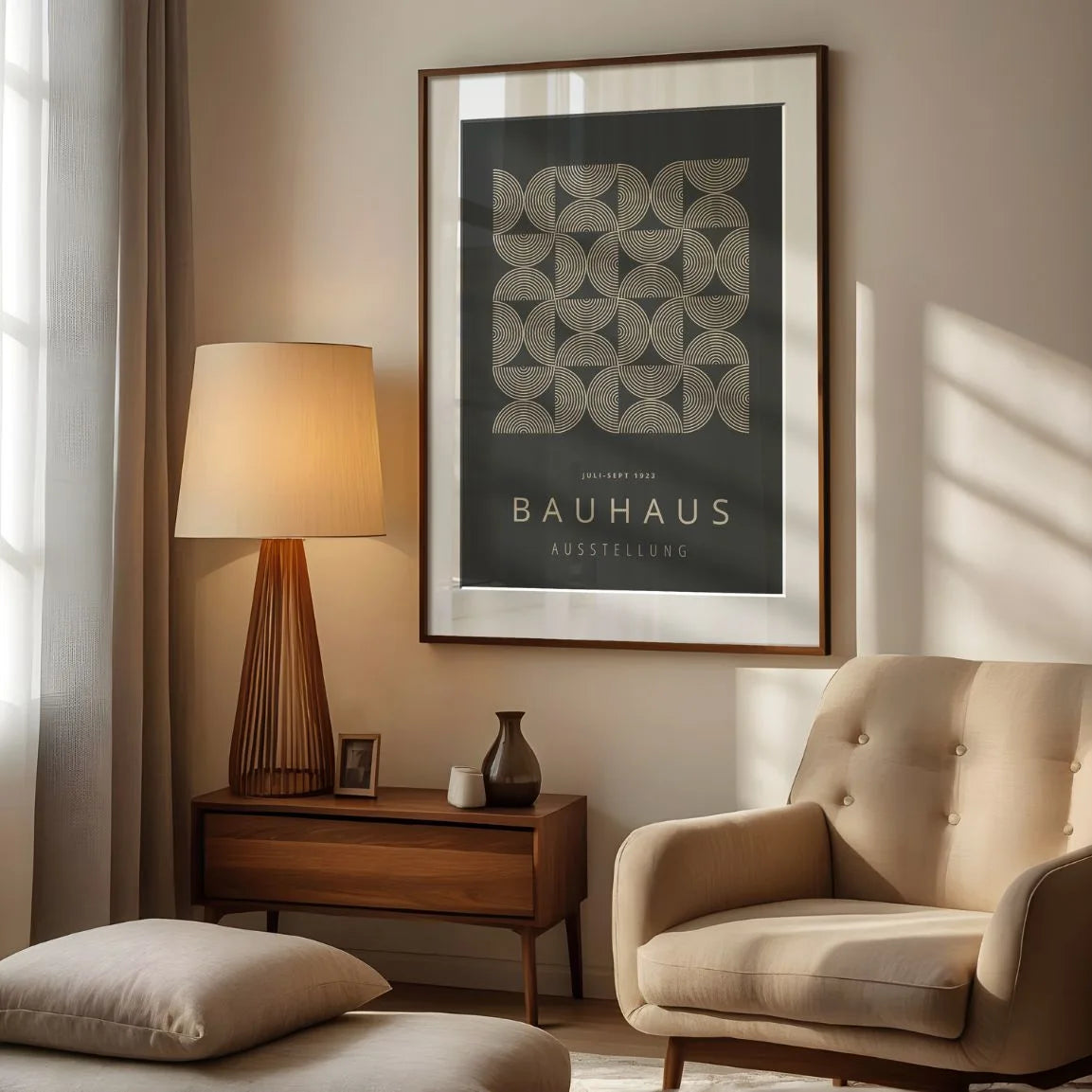 Bauhaus Geometric Lines Poster