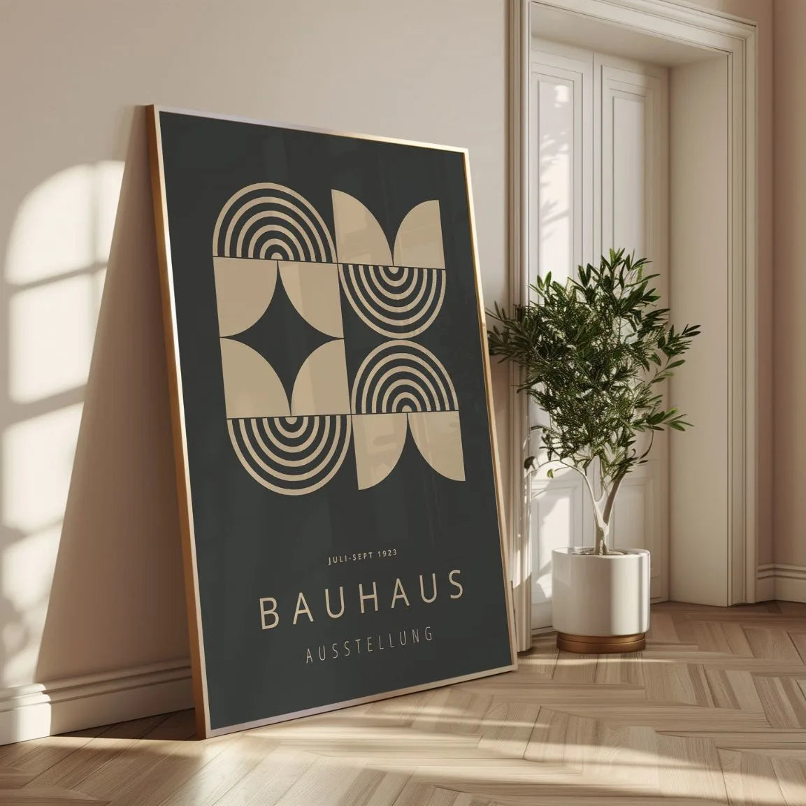 Bauhaus Geometric Symmetry Poster