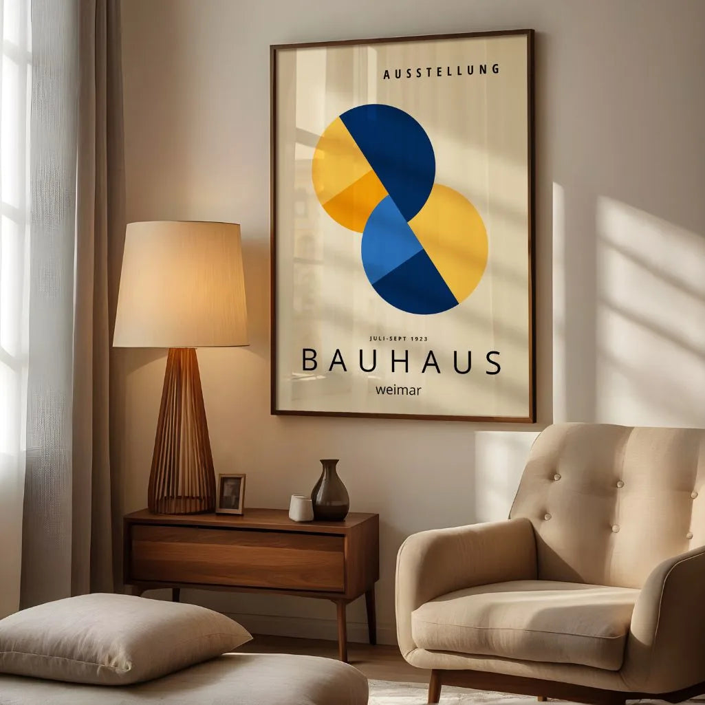 Bauhaus Overlapping Forms Poster