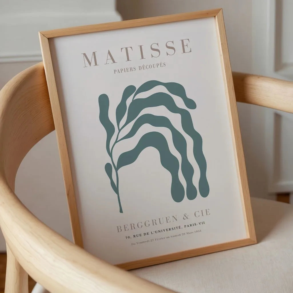Henri Matisse Minimal Green Leaf Poster
