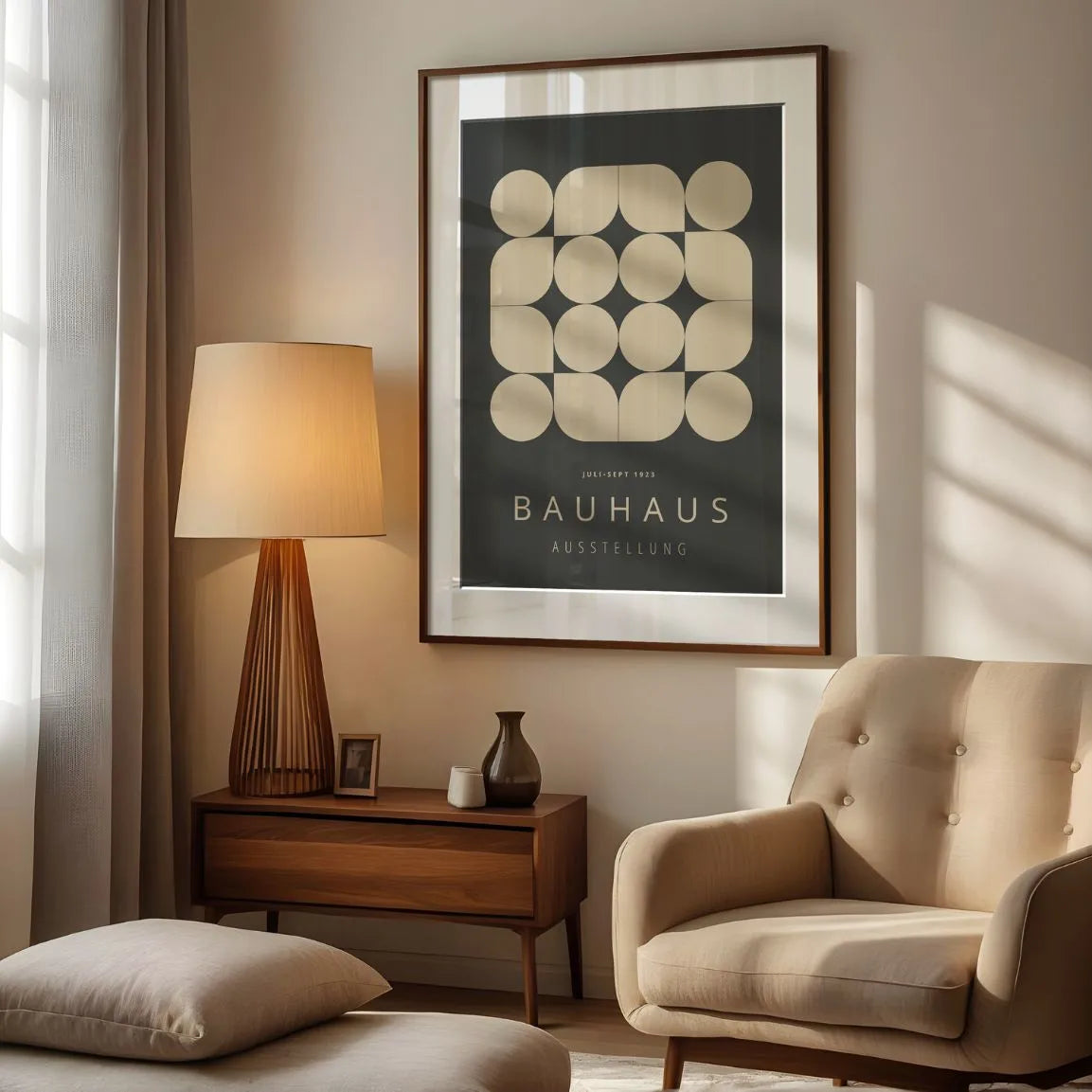 Bauhaus Geometric Rhythm Poster