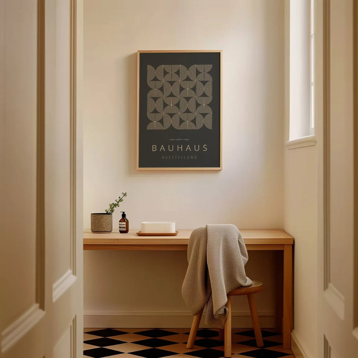 Bauhaus Geometric Lines Poster