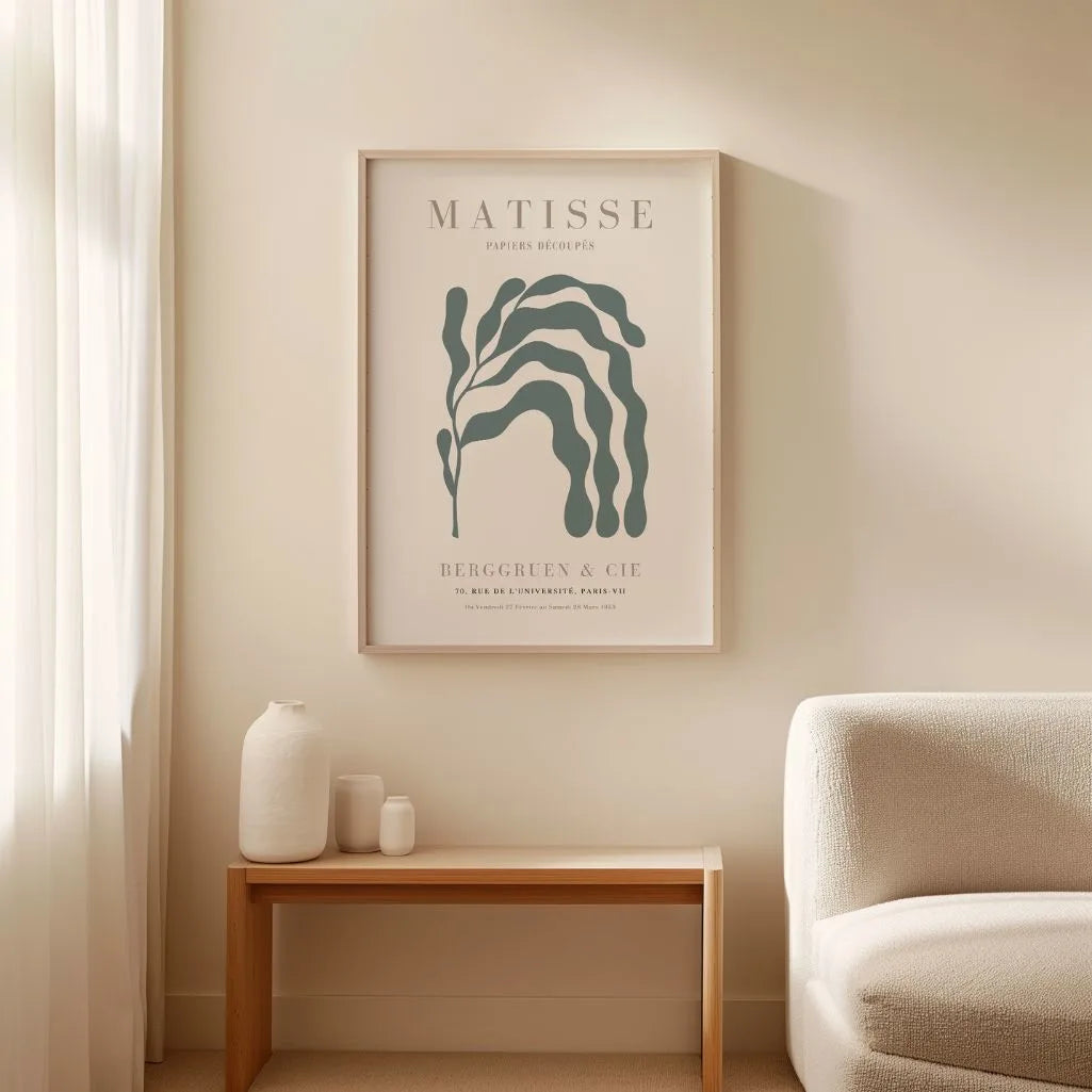 Henri Matisse Minimal Green Leaf Poster
