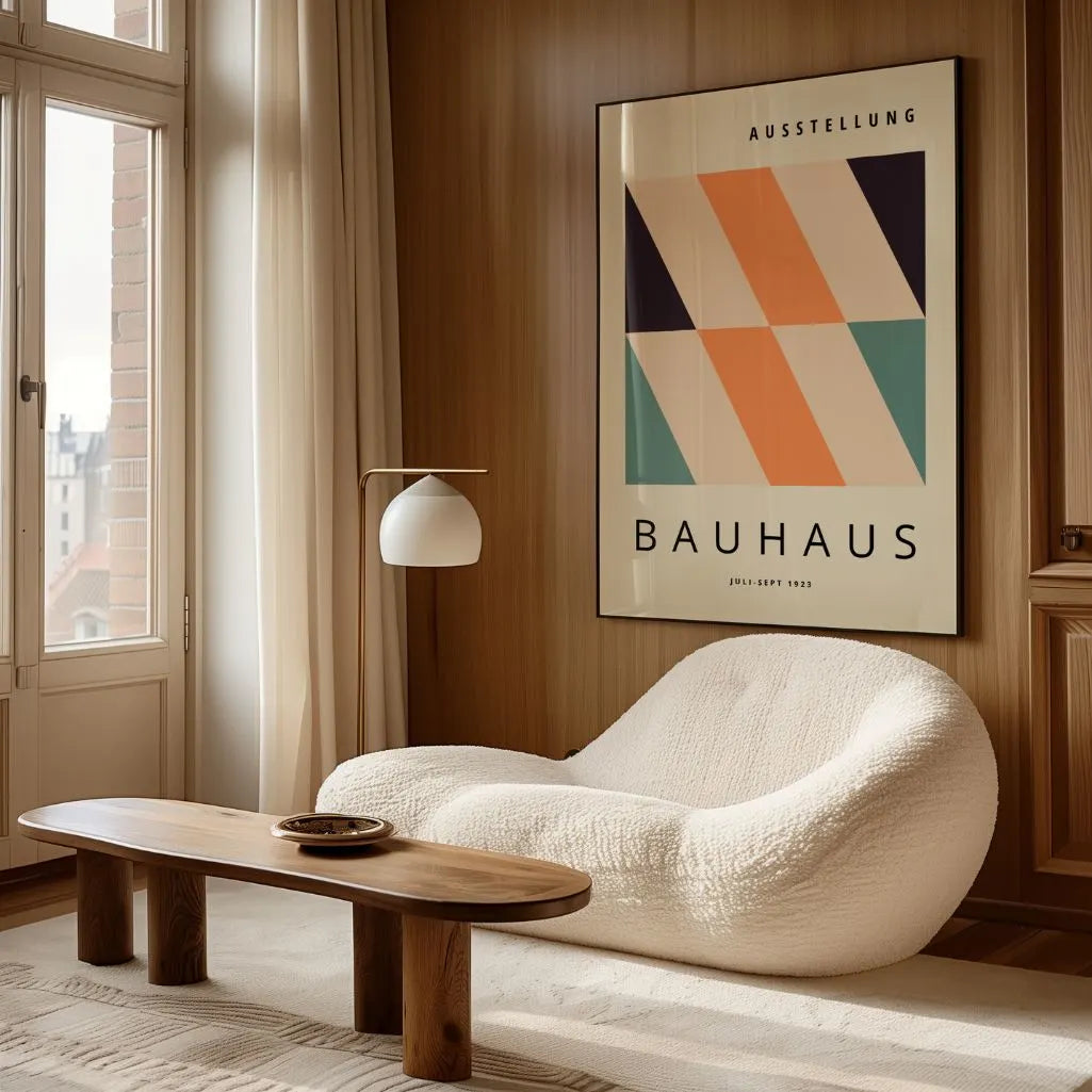 Bauhaus Diagonal Stripes Poster