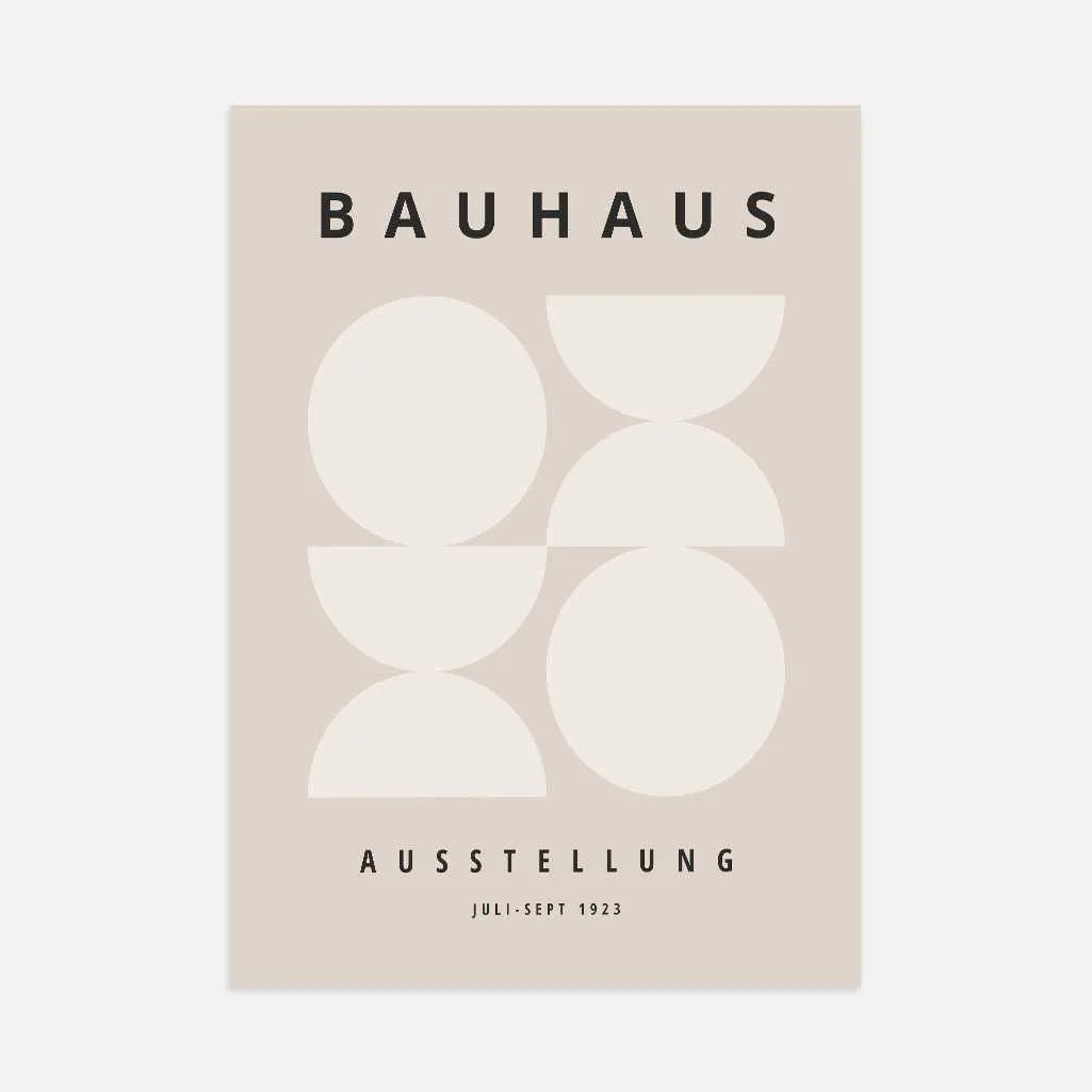 Beige Bauhaus Poster