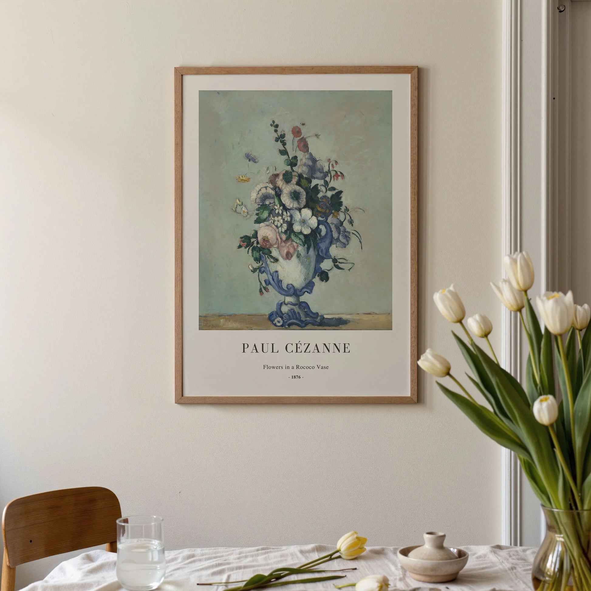 Paul Cézanne Flowers in a Rococo Vase Poster
