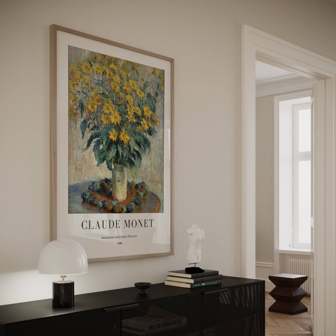 Monet Jerusalem Artichoke Flowers Poster