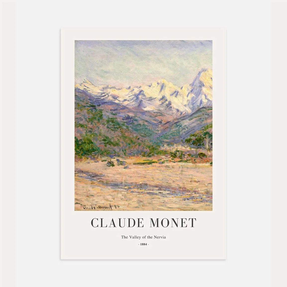 Monet The Valley of the Nervia Poster