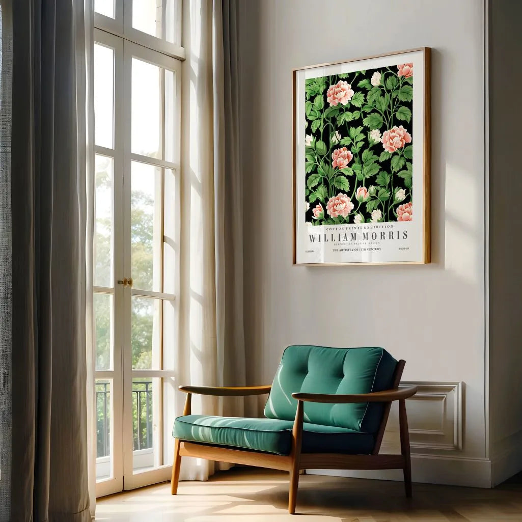 William Morris Pink Floral Poster
