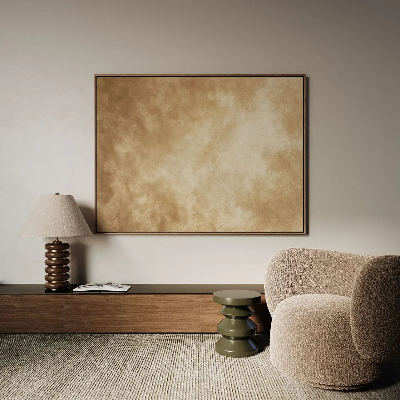 Framed Canvas Print Sand Silence