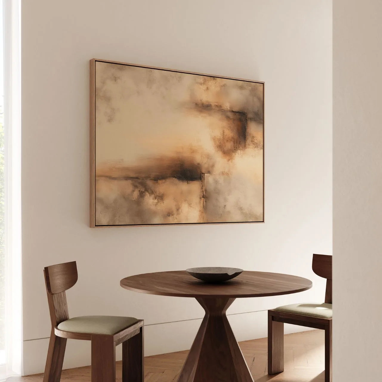 Framed Canvas Print Golden Trace